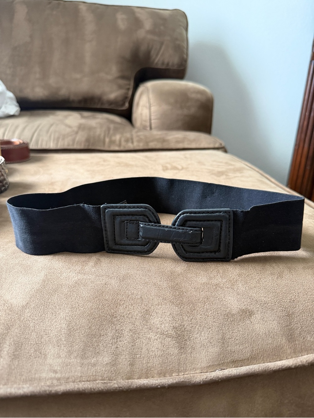 BCBGMaxAzria Black Stretch Waist Belt